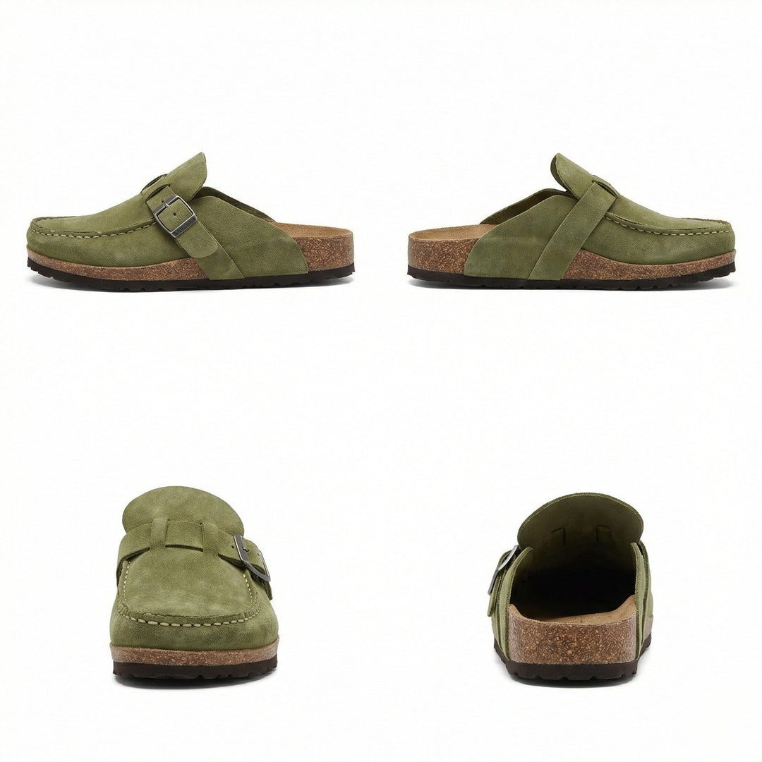 Clogs - Women's Retro Suede Slip-On Mule