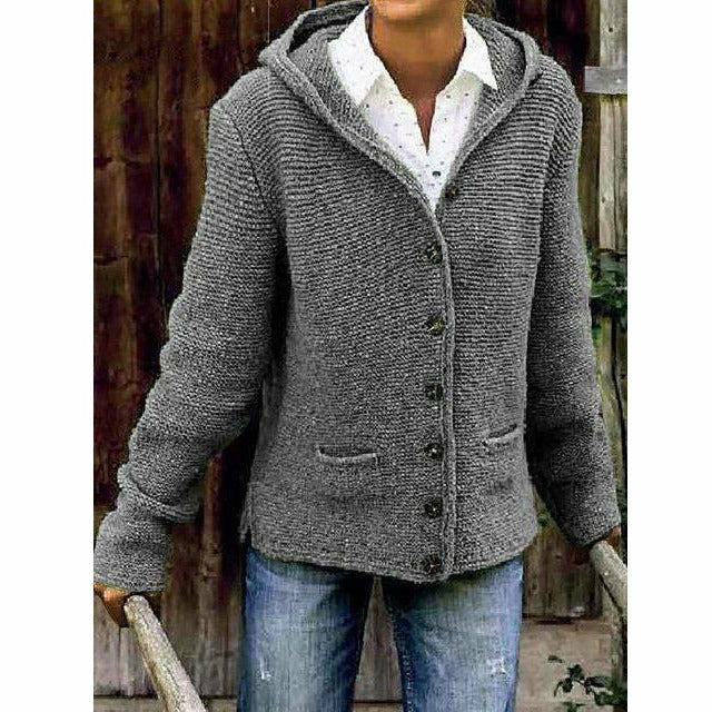 Lune London | Hooded Knit Coat