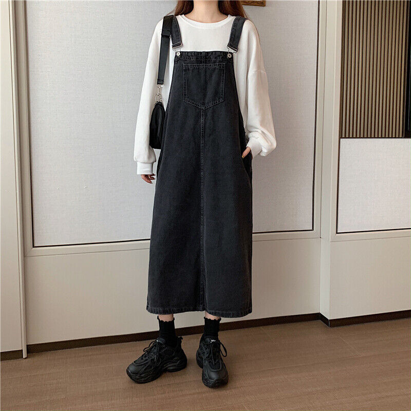 Chic and Style | Casual denim overall dress with front pocket