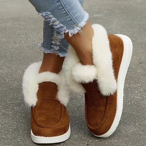 Lune London | Winter loafers - Slip-on suede loafers with fur lining