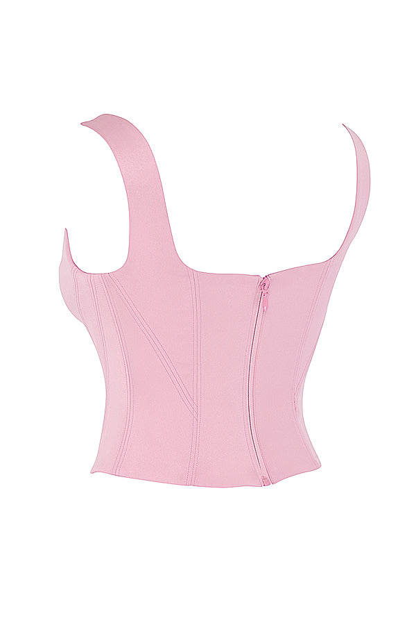 Lune London | Fairy Pink Satin Longline Corset