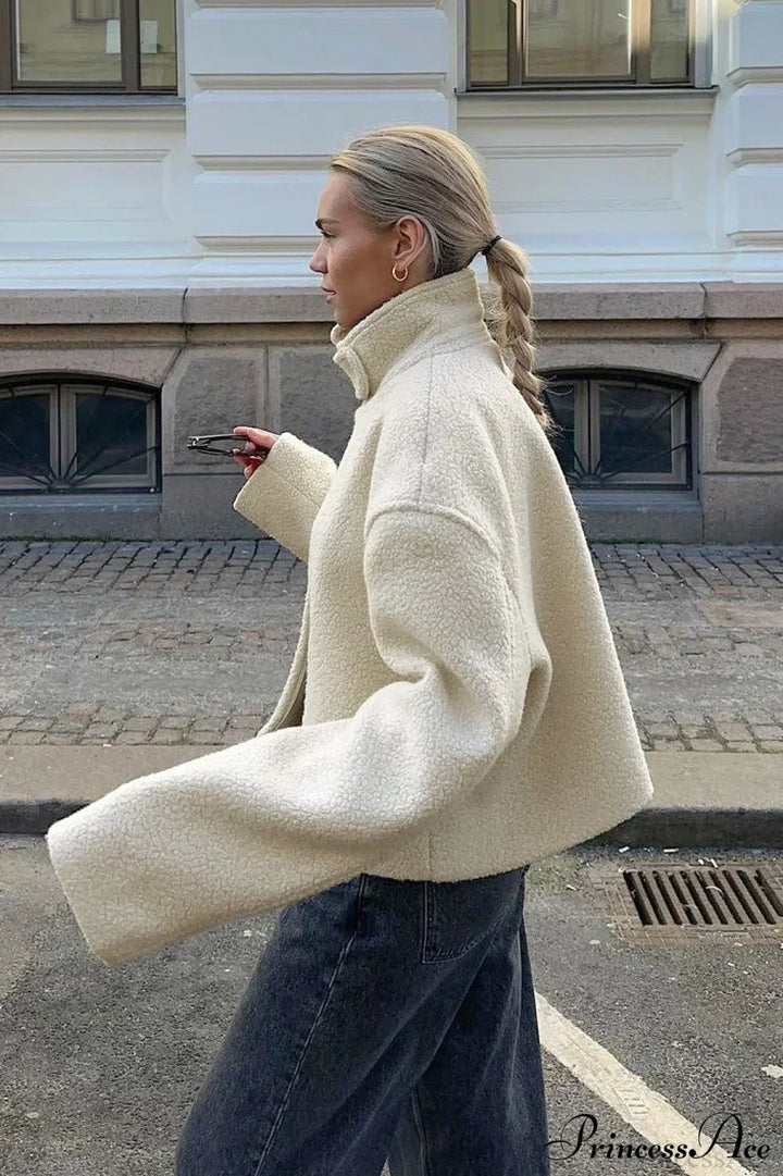 Lune London | Standing Collar Sherpa Jacket