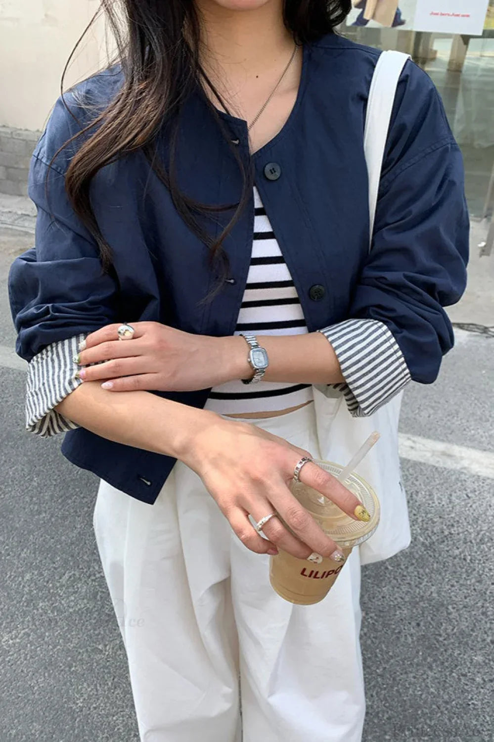 Lune London | Striped Sleeve Patchwork Leisure Jacket