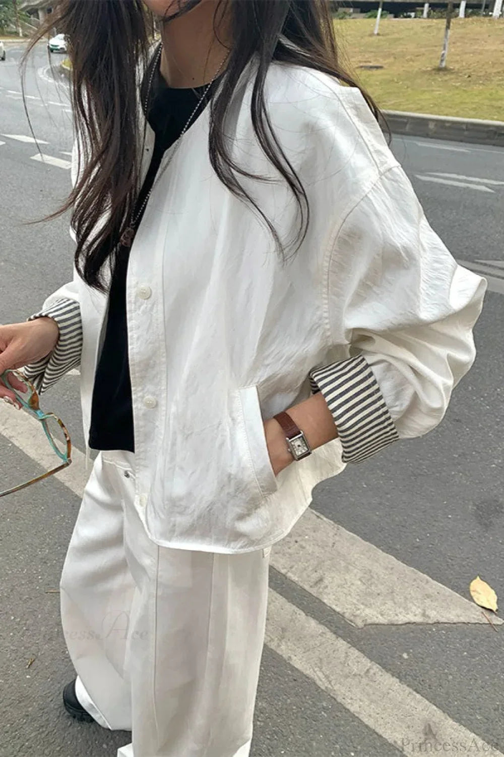 Lune London | Striped Sleeve Patchwork Leisure Jacket