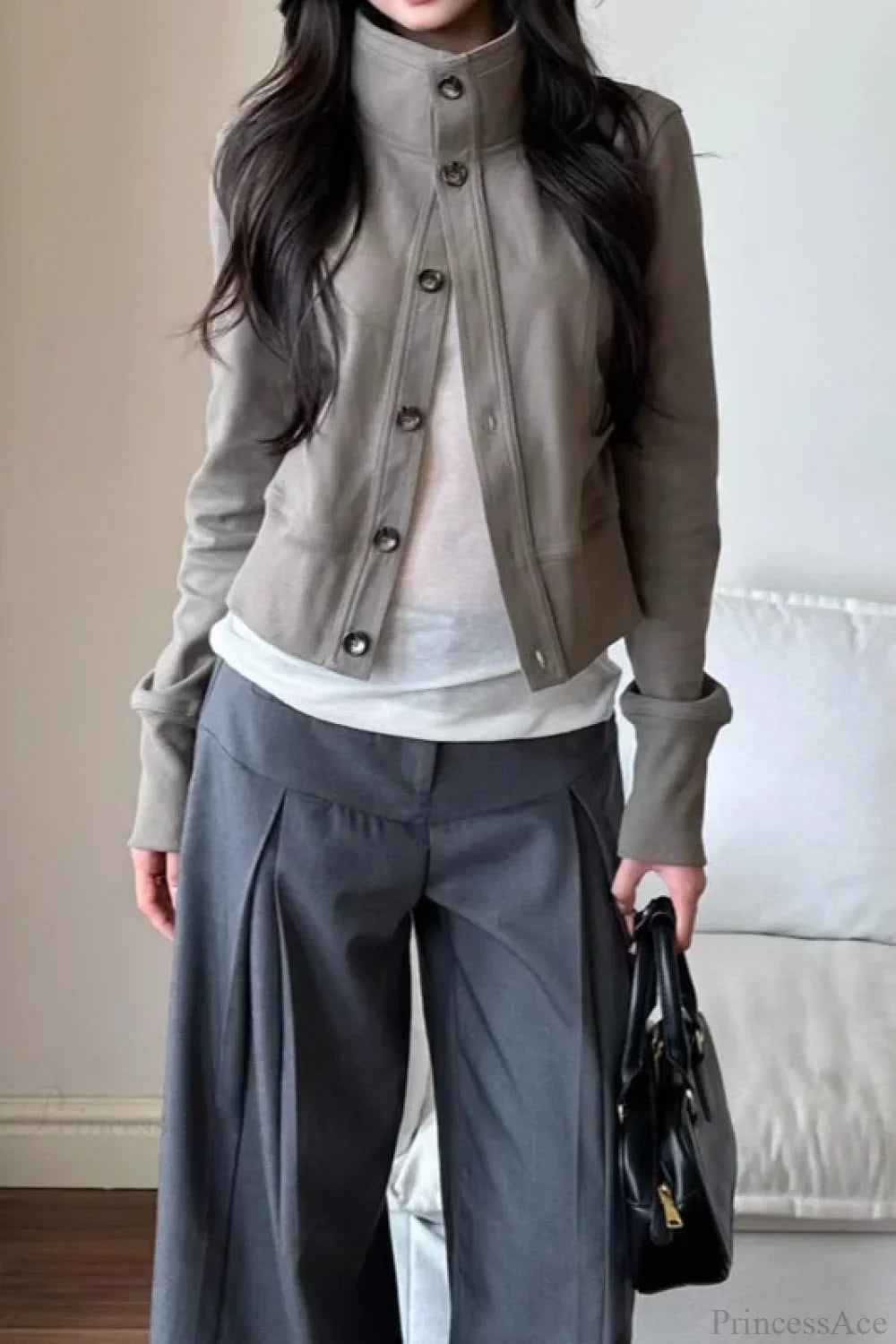 Lune London | Cropped Turtleneck Casual Jacket