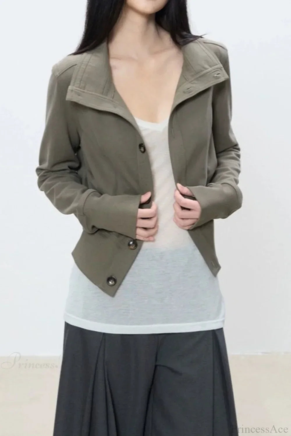 Lune London | Cropped Turtleneck Casual Jacket