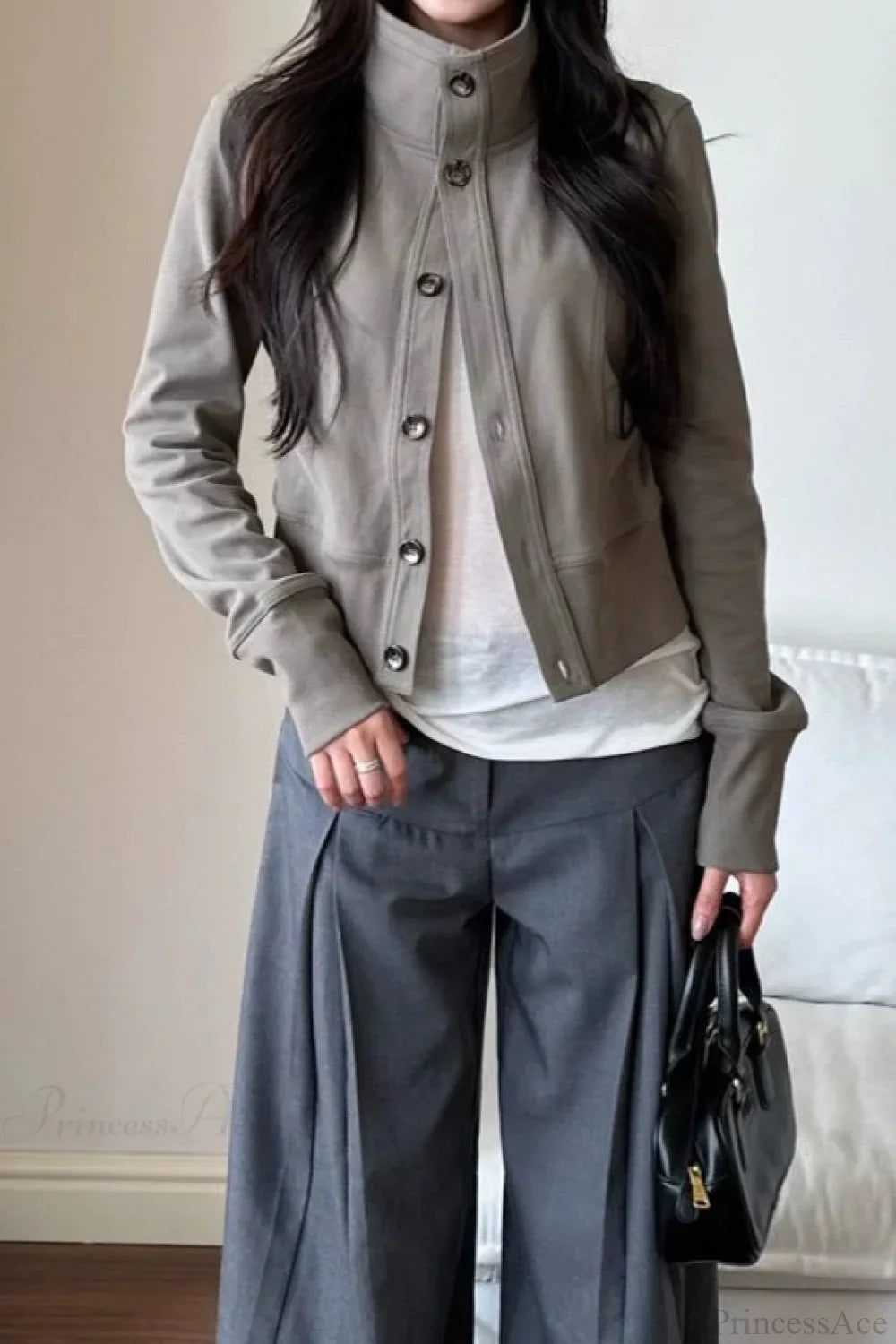 Lune London | Cropped Turtleneck Casual Jacket