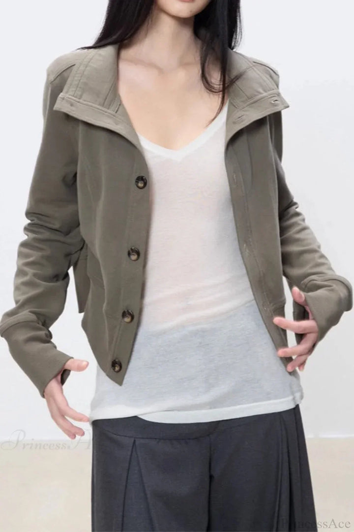 Lune London | Cropped Turtleneck Casual Jacket
