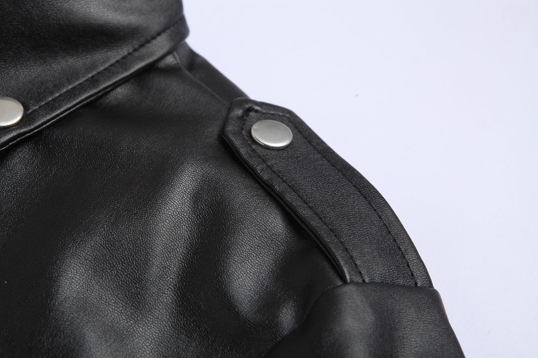 Lune London | Slim Fit Leather Motorcycle Jacket for Men with Stand-Up Collar