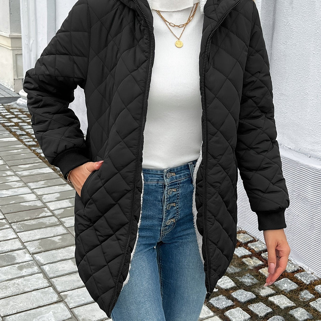 Lune London | Padded puffy jacket with zipper and faux fur lining