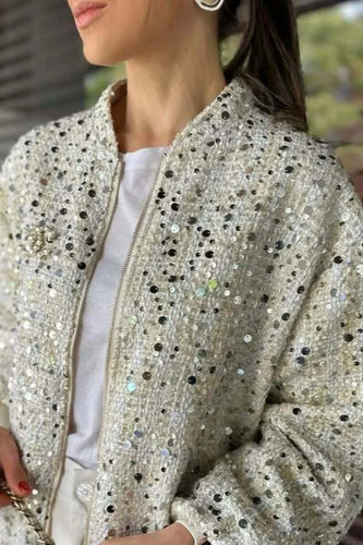 Lune London | Collar Sequin Long Sleeve Jacket