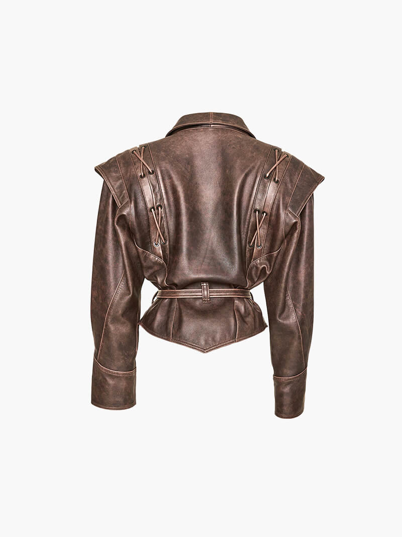 Lune London | Faux Leather Kimono Jacket