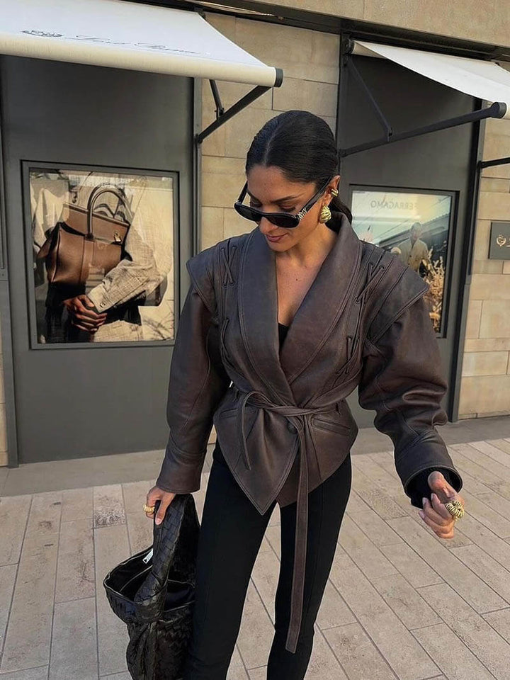Lune London | Faux Leather Kimono Jacket