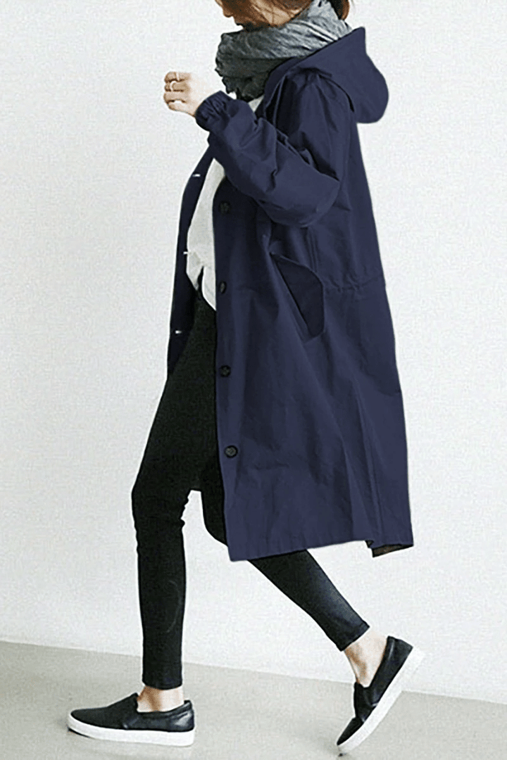 Lune London | The windbreaker with buttons and hood for women