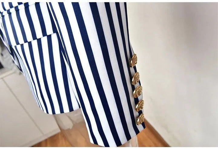 Lune London | Striped Blazer Women Casual Striped-Pinstripe