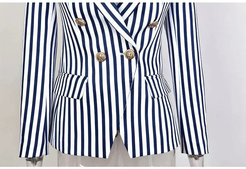 Lune London | Striped Blazer Women Casual Striped-Pinstripe