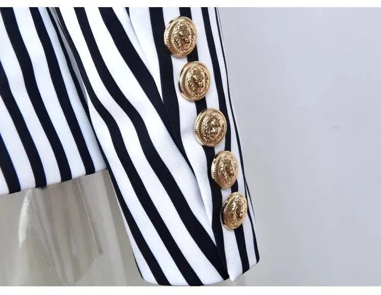 Lune London | Striped Blazer Women Casual Striped-Pinstripe