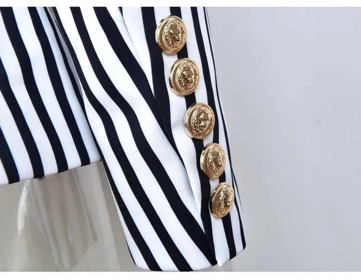 Lune London | Striped Blazer Women Casual Striped-Pinstripe