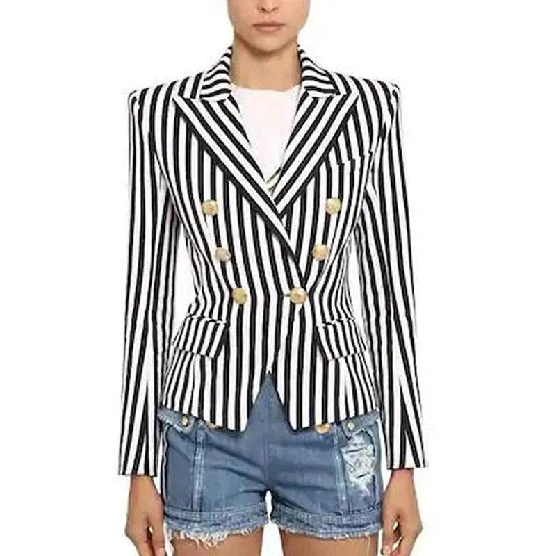 Lune London | Striped Blazer Women Casual Striped-Pinstripe