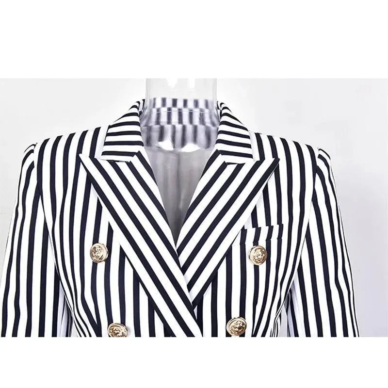Lune London | Striped Blazer Women Casual Striped-Pinstripe