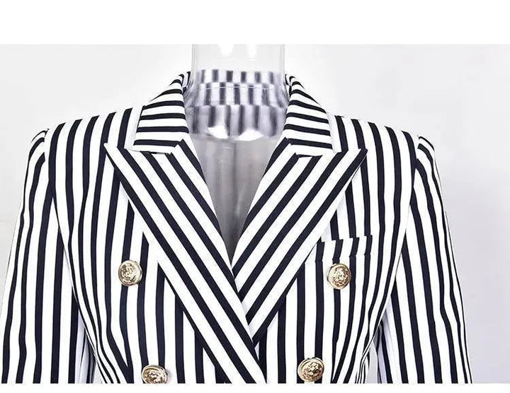 Lune London | Striped Blazer Women Casual Striped-Pinstripe