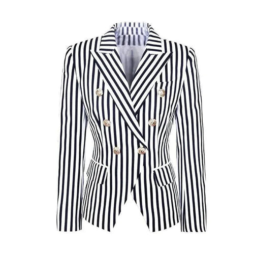 Lune London | Striped Blazer Women Casual Striped-Pinstripe