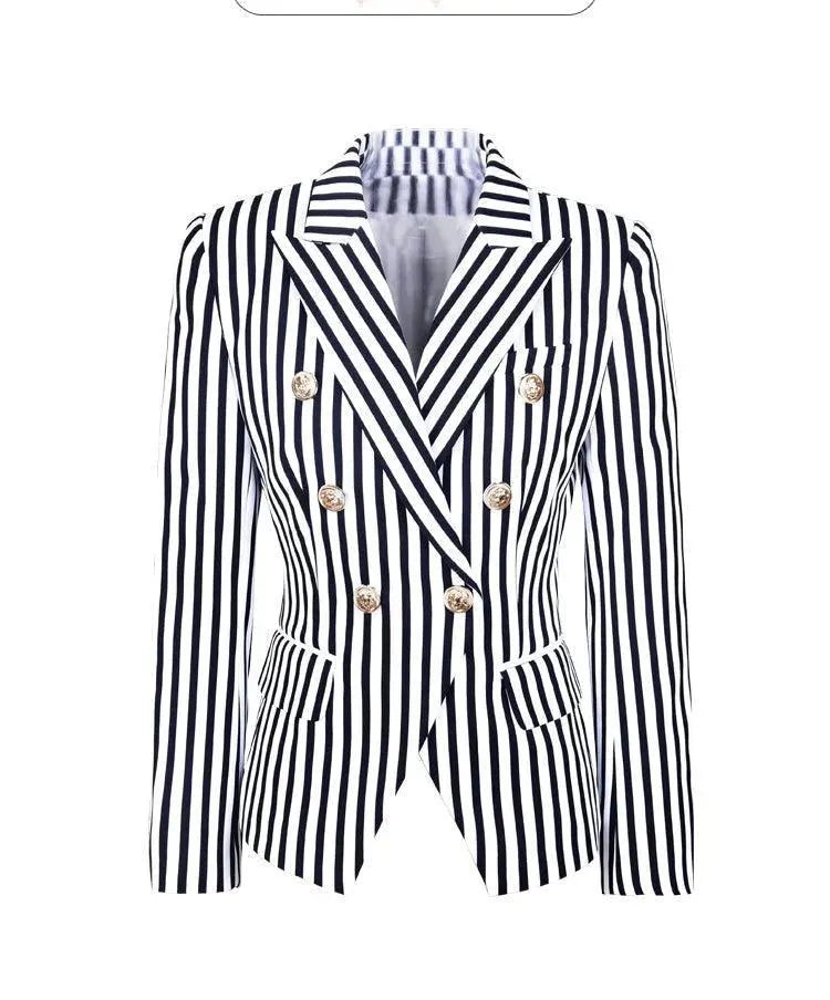Lune London | Striped Blazer Women Casual Striped-Pinstripe