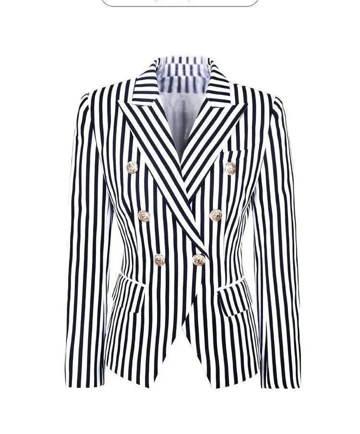 Lune London | Striped Blazer Women Casual Striped-Pinstripe