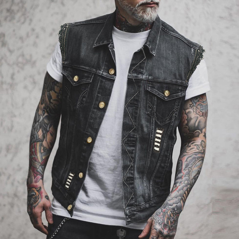 Lune London | Denim Vest for Men Casual Versatile & Comfortable