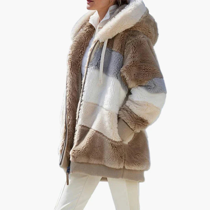 Lune London | Striped Winter Hoodie - Trendy Casual Jacket for Cold Days