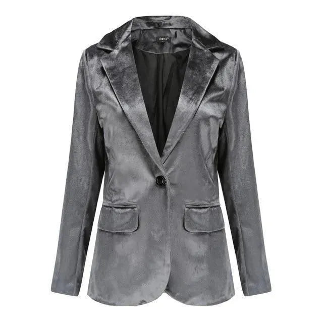 Lune London | The Smooth Session Velvet Blazer Women Casual Solid Color