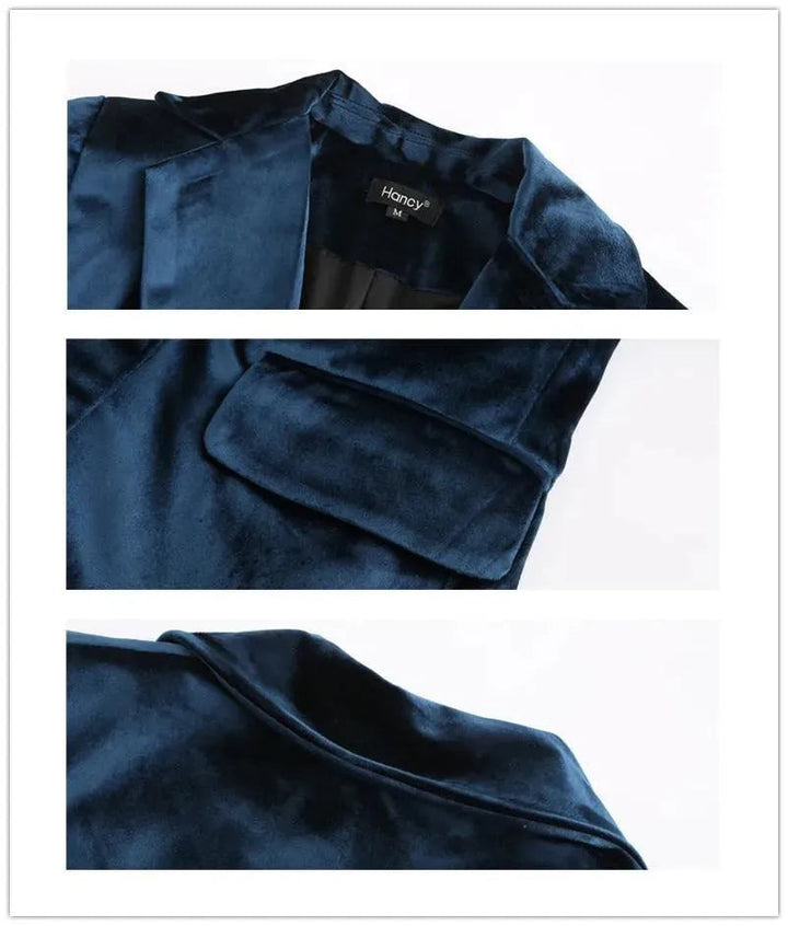 Lune London | The Smooth Session Velvet Blazer Women Casual Solid Color