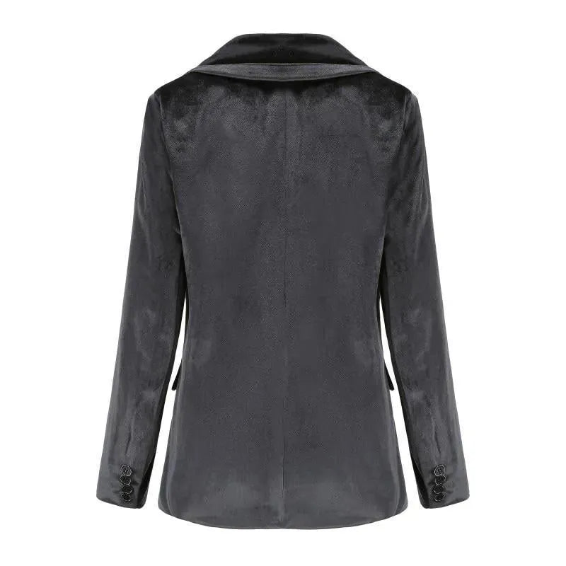 Lune London | The Smooth Session Velvet Blazer Women Casual Solid Color