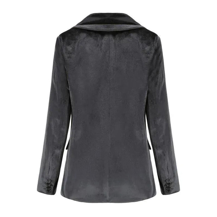 Lune London | The Smooth Session Velvet Blazer Women Casual Solid Color