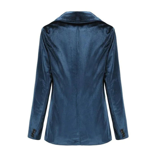 Lune London | The Smooth Session Velvet Blazer Women Casual Solid Color