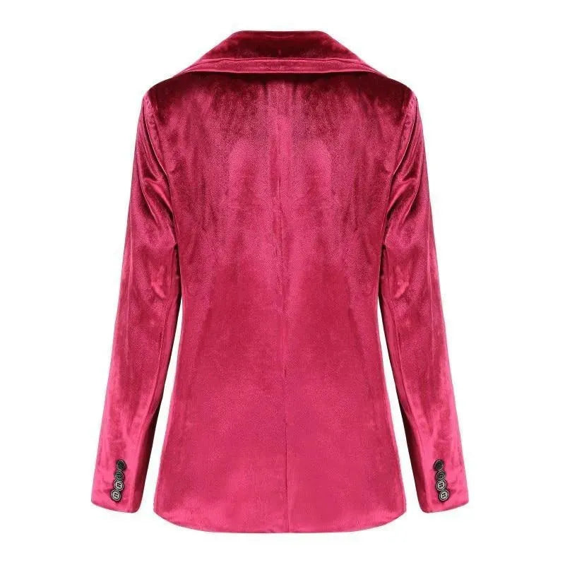Lune London | The Smooth Session Velvet Blazer Women Casual Solid Color