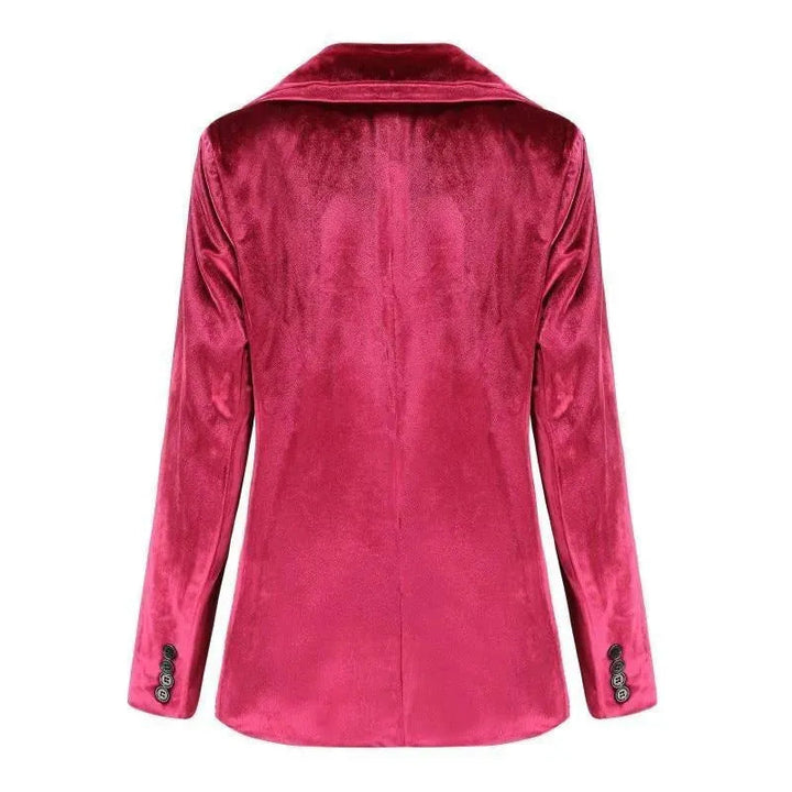Lune London | The Smooth Session Velvet Blazer Women Casual Solid Color
