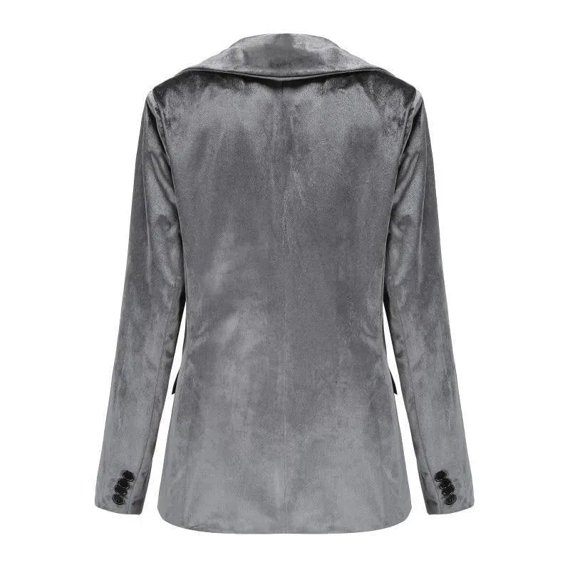 Lune London | The Smooth Session Velvet Blazer Women Casual Solid Color