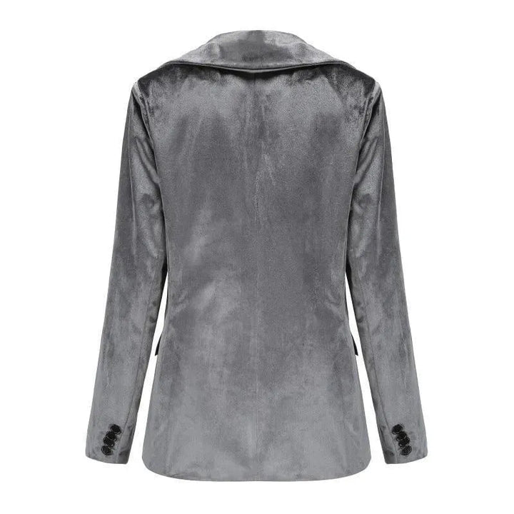 Lune London | The Smooth Session Velvet Blazer Women Casual Solid Color