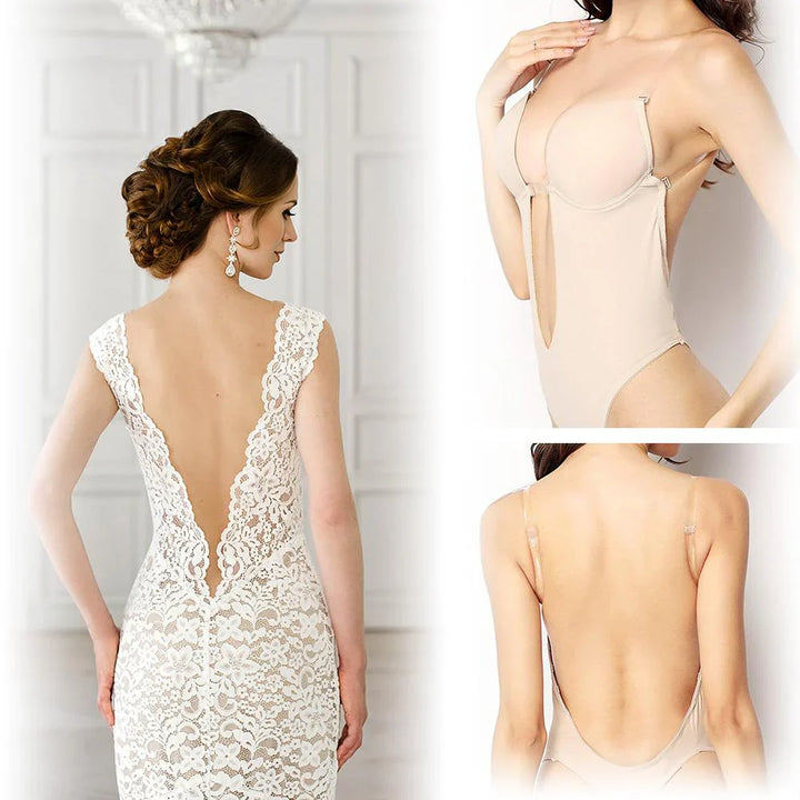 Chic und Stil | Backless Bodysuit Bra for Invisible Support for Women