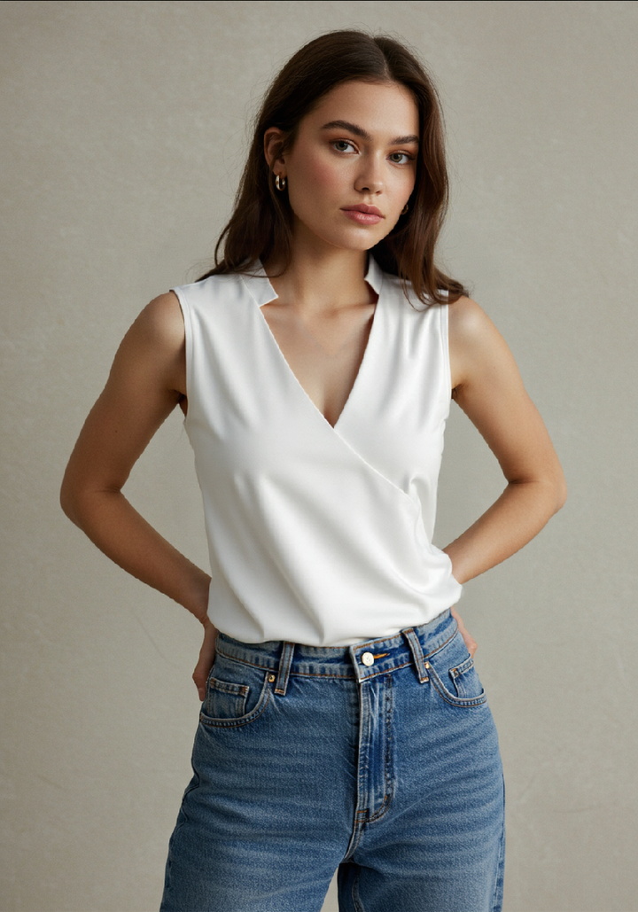 Lune London | Elegant Sleeveless Solid Top