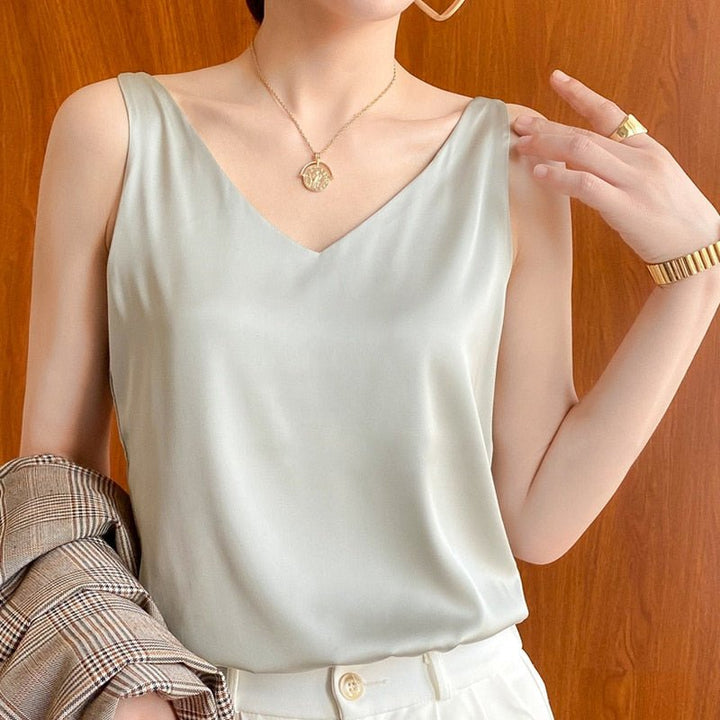 Lune London | Women's Tank Top Made Of Soft Silk