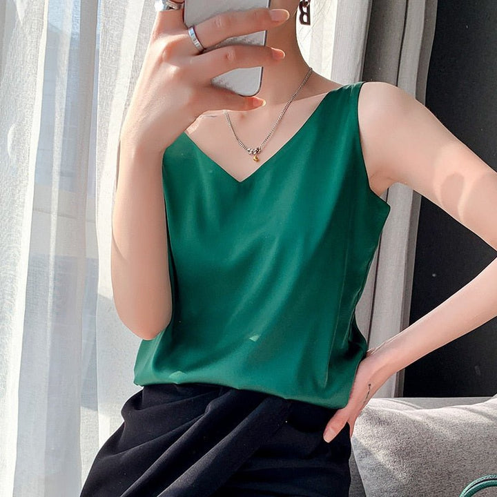 Lune London | Women's Tank Top Made Of Soft Silk