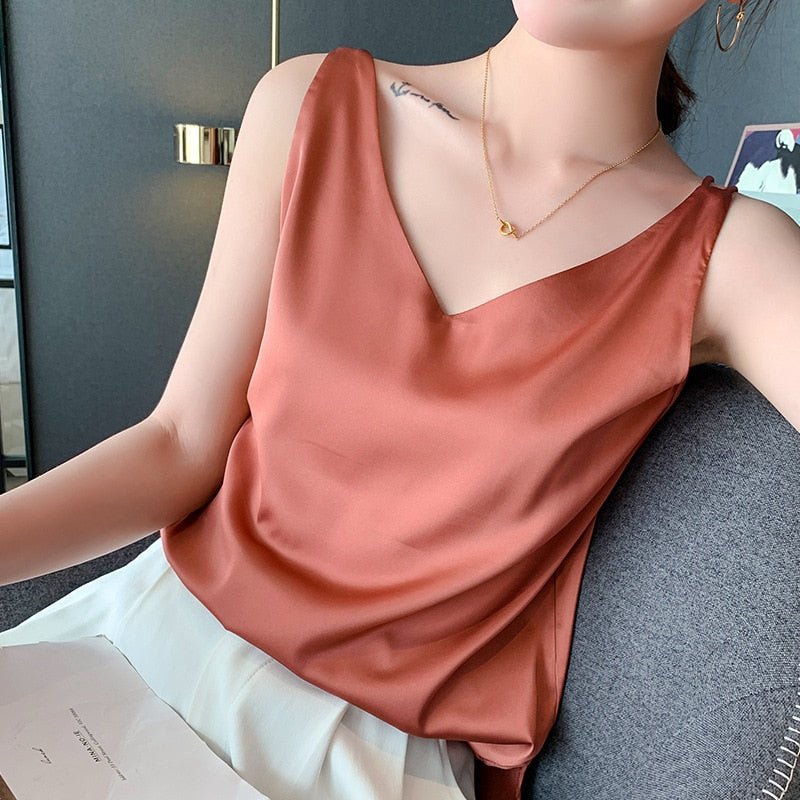 Lune London | Women's Tank Top Made Of Soft Silk