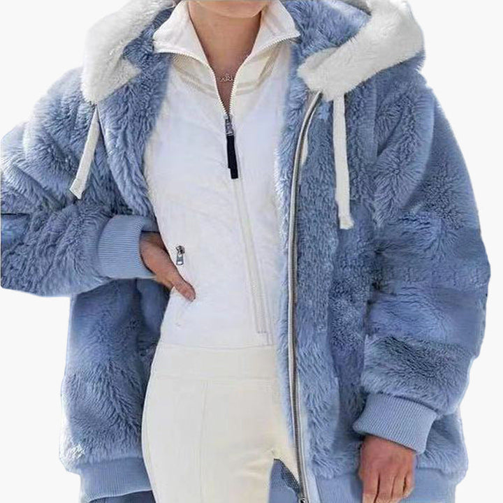 Lune London | Striped Winter Hoodie - Trendy Casual Jacket for Cold Days