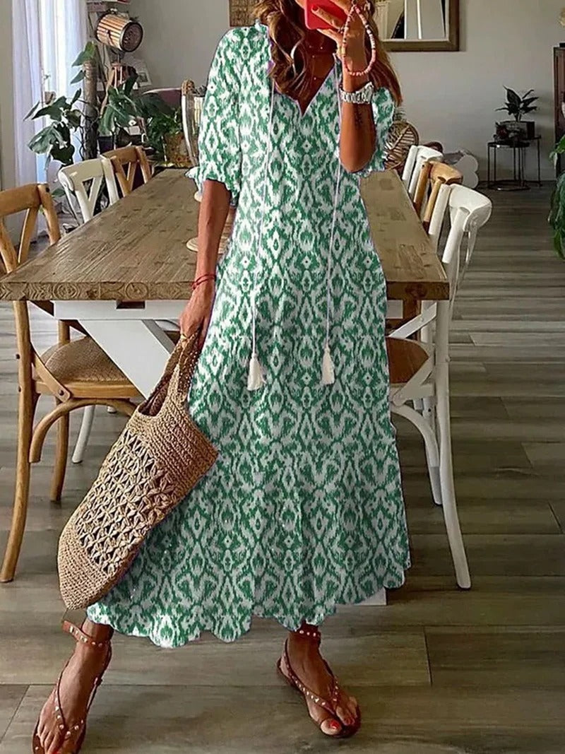 Lune London | Boho Flower Maxi Dress for Women