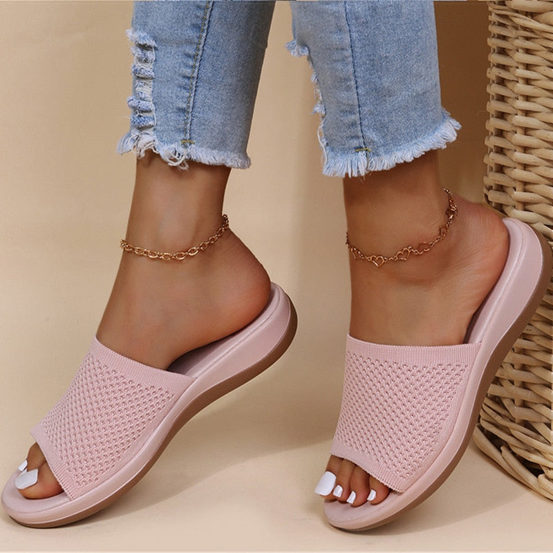 Lune London | Women's Mesh Comfort Slippers Soft Supportive Breathable