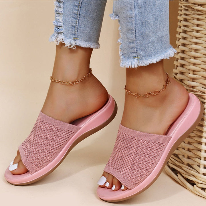 Lune London | Women's Mesh Comfort Slippers Soft Supportive Breathable