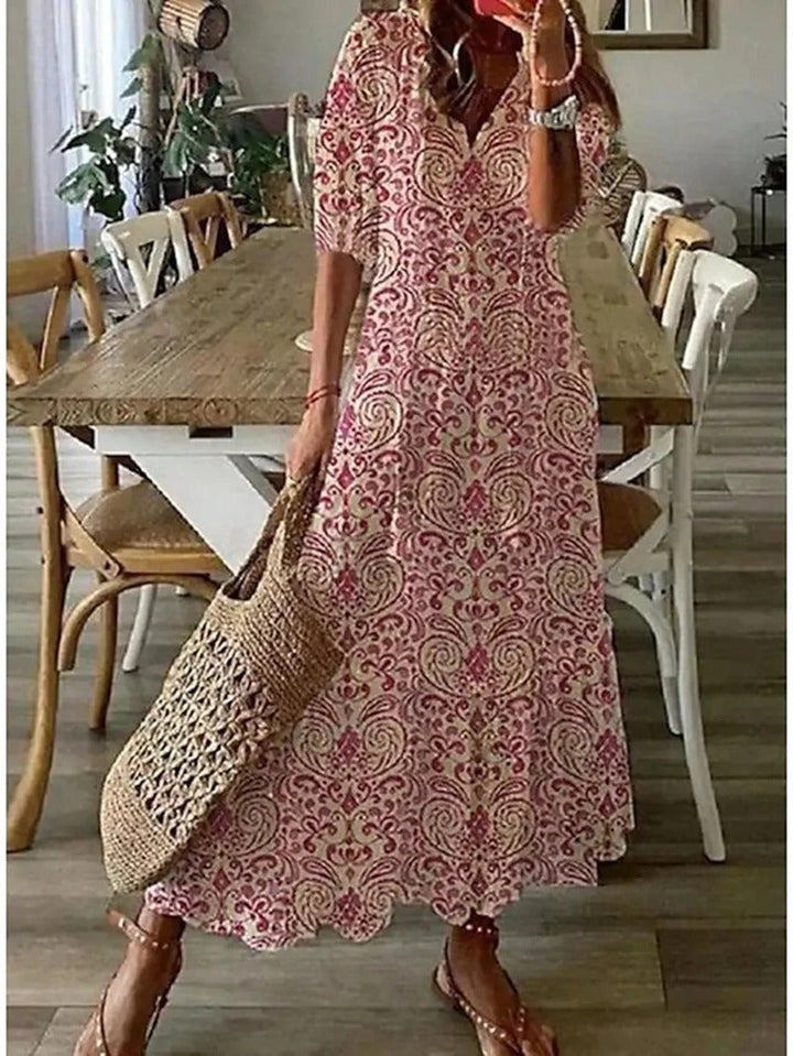 Lune London | Boho Flower Maxi Dress for Women