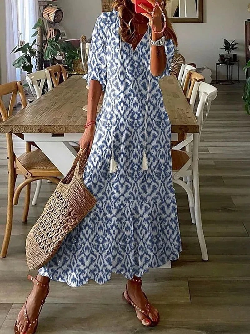 Lune London | Boho Flower Maxi Dress for Women
